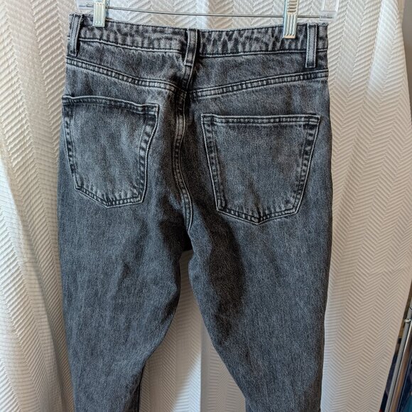 Topshop Black Mom Jeans High-Waisted Non-Stretch Denim Size 28 Casual - Picture 5 of 6